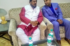 Dr. Debraj Shome was privileged to have a meeting and a discussion with Union Minister of State for Social Justice and Empowerment, Shri Ramdas Athawale ji, on 27th November 2018, at Mumbai