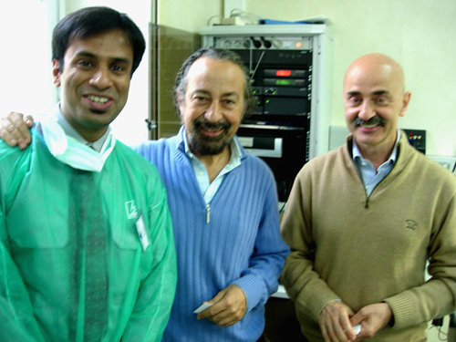 Dr. Debraj Shome with Dr. Giovanni & Dr. Mario Pelle Ceravolo